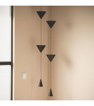 Abruzzo Lampa Wisząca Czarna Nowoczesna 13W Questura ABR-LW-QST-13W