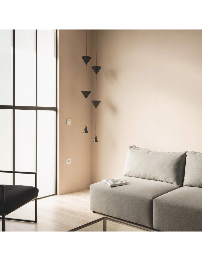 Pendant lamps - Abruzzo Pendant Lamp Black Modern 13W Questura ABR-LW-QST-13W - product kolory-swiatla.pl 4