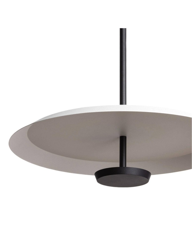 Pendant lamps - Abruzzo Round Pendant Lamp White-Black Ø40cm 10W Rotonde ABR-LWO-RTO-10W-BZ - product kolory-swiatla.pl 3