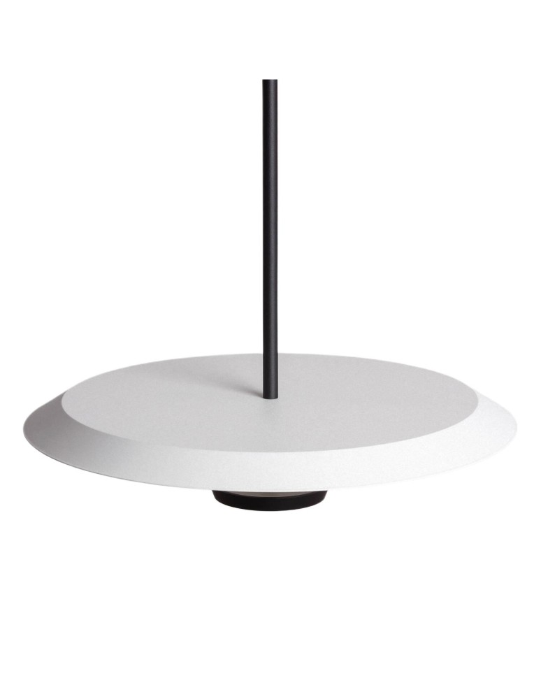 Pendant lamps - Abruzzo Round Pendant Lamp White-Black Ø40cm 10W Rotonde ABR-LWO-RTO-10W-BZ - product kolory-swiatla.pl 6