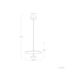 Abruzzo Lampa Wisząca okrągła Biało-czarna Ø40cm 10W Rotonde ABR-LWO-RTO-10W-BZ