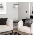 Abruzzo Lampa Wisząca Czarna Szklana E14 Ø40cm Rotonde ABR-LWO-RTO-E14