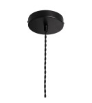 Abruzzo Lampa Wisząca Czarna Szklana E14 Ø40cm Rotonde ABR-LWO-RTO-E14