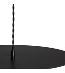 Abruzzo Lampa Wisząca Czarna Szklana E14 Ø40cm Rotonde ABR-LWO-RTO-E14