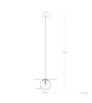 Abruzzo Lampa Wisząca Czarna Szklana E14 Ø40cm Rotonde ABR-LWO-RTO-E14