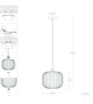 Abruzzo Lampa Wisząca Niebieska E27 Ø25cm Mandi ABR-LWK-MAD