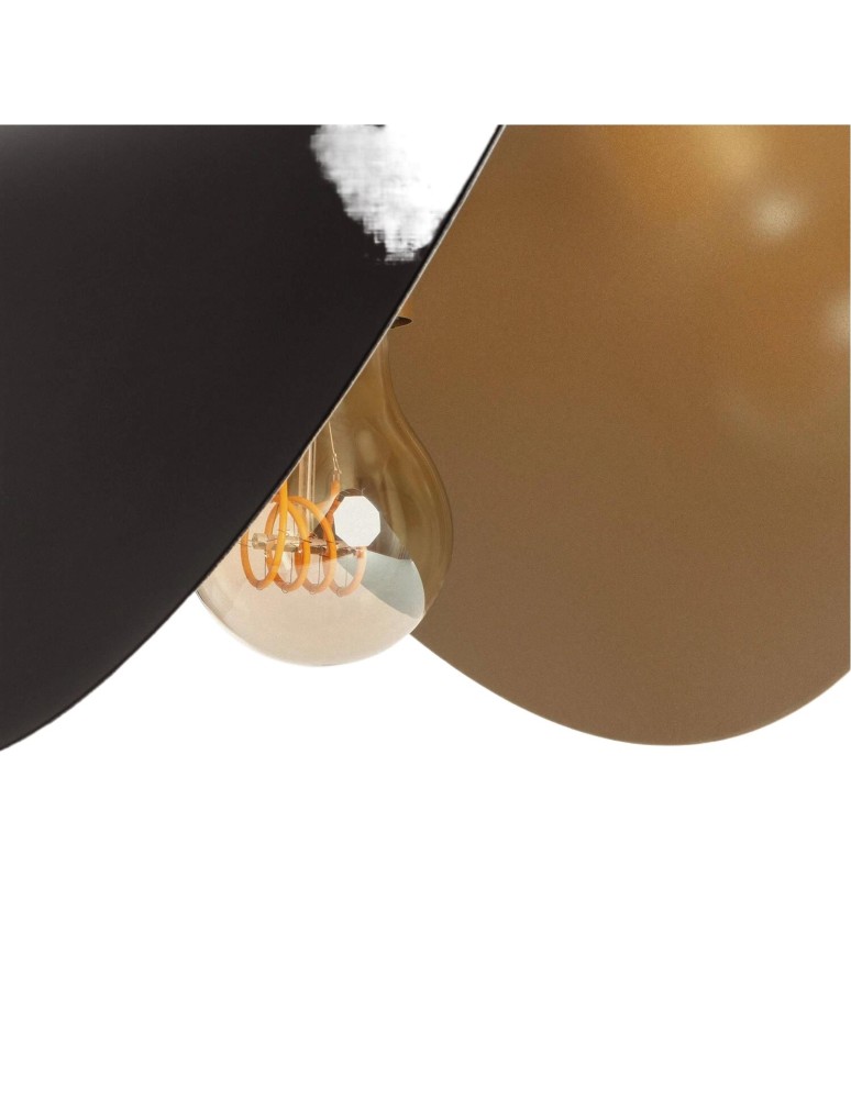 Pendant lamps - Abruzzo Pendant Lamp Black and Gold 40cm E27 Sessanta ABR-LW-SES - product kolory-swiatla.pl 4