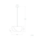 Pendant lamps - Abruzzo Pendant Lamp Black and Gold 40cm E27 Sessanta ABR-LW-SES - product 7