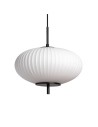 Abruzzo Lampa Wisząca Szklana Czarna Ø30cm E27 Culaccino ABR-LWS-CUC-C