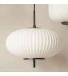 Abruzzo Lampa Wisząca Szklana Czarna Ø30cm E27 Culaccino ABR-LWS-CUC-C