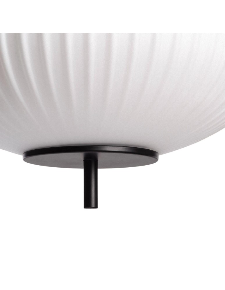 Abruzzo Lampa Wisząca Szklana Czarna Ø30cm E27 Culaccino ABR-LWS-CUC-C