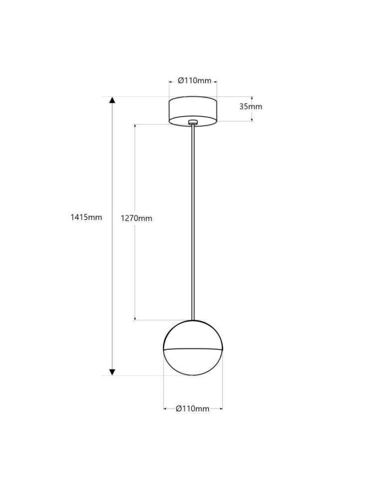 Pendant lamps - Abruzzo Metal Pendant Lamp Black 9W 2700K Mica ABR-LW-MIC-C. - product kolory-swiatla.pl 7