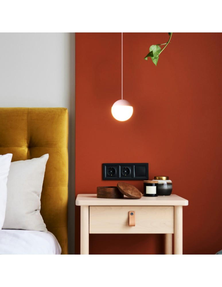 Abruzzo Lampa Wisząca Metalowa Biała 9W 2700K Mica ABR-LW-MIC-B