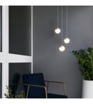 Abruzzo Lampa Wisząca Metalowa Biała 9W 2700K Mica ABR-LW-MIC-B