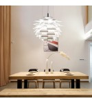 Abruzzo Lampa Wisząca Biała Ø72cm E27 Prospettiva ABR-LW-PRO-70-B