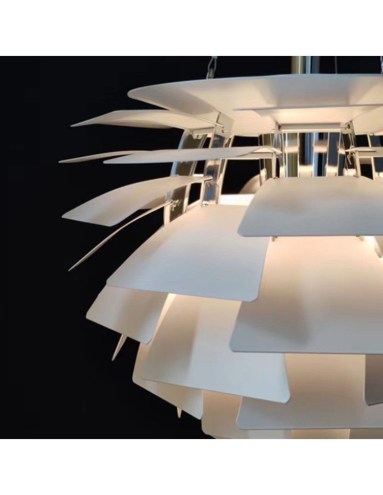 Abruzzo Lampa Wisząca Biała Ø72cm E27 Prospettiva ABR-LW-PRO-70-B