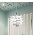 Abruzzo Lampa Wisząca Biała Ø72cm E27 Prospettiva ABR-LW-PRO-70-B