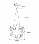 Abruzzo Lampa Wisząca Brąz Ø60cm E27 Prospettiva ABR-LW-PRO-60