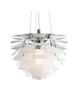 Abruzzo White Ø60cm E27 Prospettiva Pendant Lamp ABR-LW-PRO-60-B