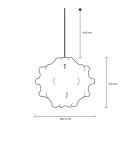 Abruzzo Lampa wisząca Biała Ø68cm L’appello ABR-LW-APP