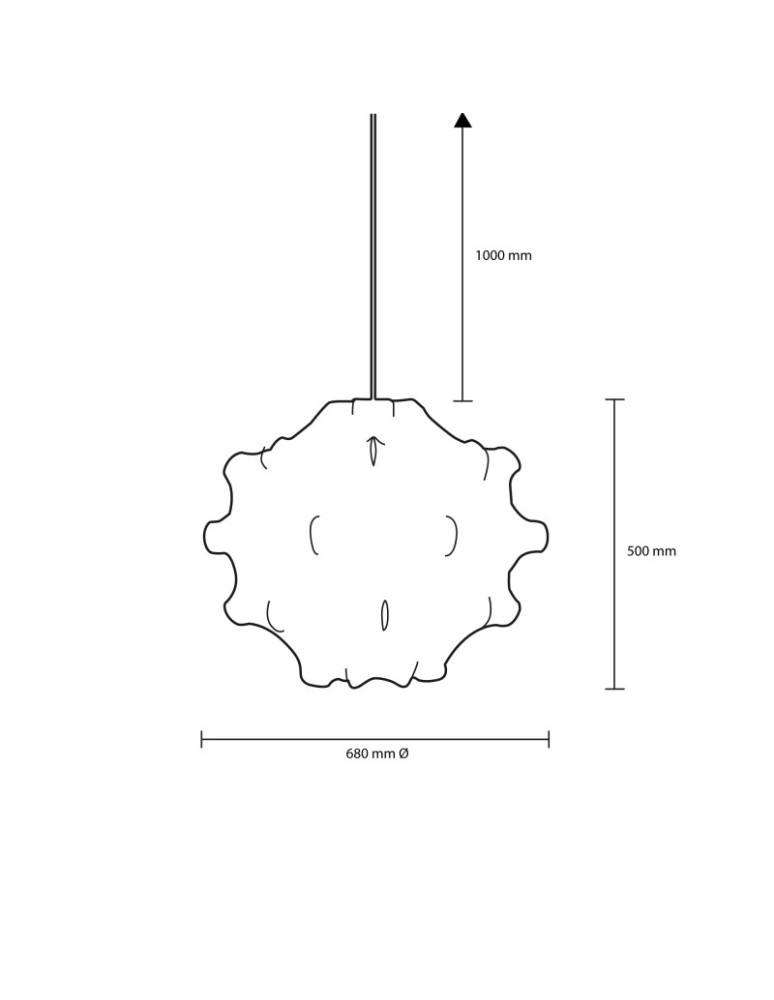 Abruzzo Lampa wisząca Biała Ø68cm L’appello ABR-LW-APP
