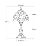 Abruzzo Lampa Stołowa Szklany Witraż E27 Capolavoro ABR-LS-CAPO1