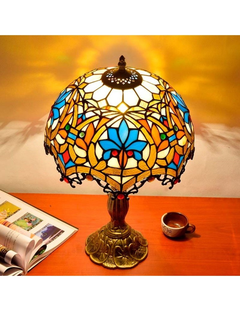 Abruzzo Lampa Stołowa Szklany Witraż E27 Capolavoro ABR-LS-CAPO2