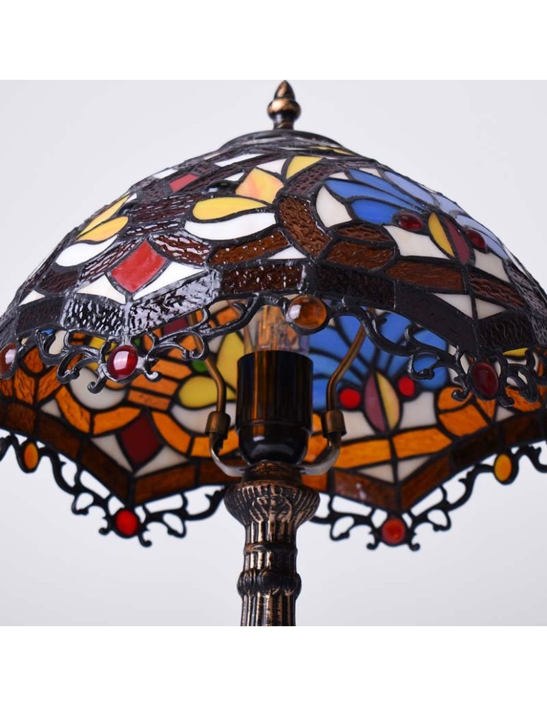 Abruzzo Lampa Stołowa Szklany Witraż E27 Capolavoro ABR-LS-CAPO2