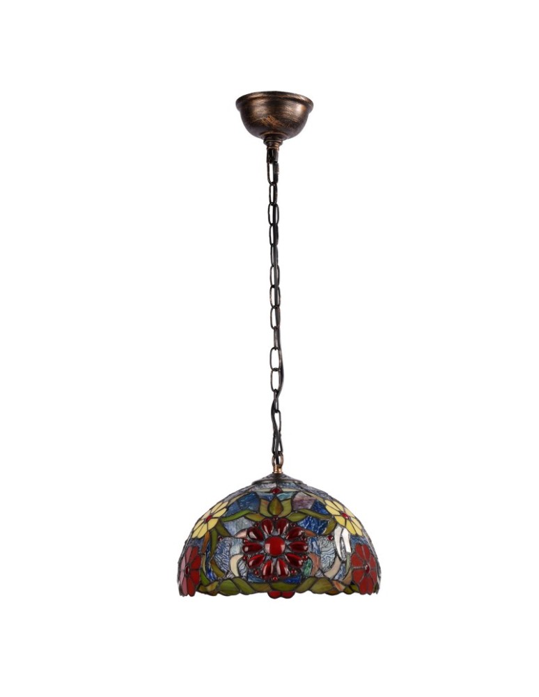 Pendant lamps - Abruzzo Glass Stained Glass Pendant Lamp E27 Capolavoro ABR-LW-CAPO1 - product kolory-swiatla.pl 1