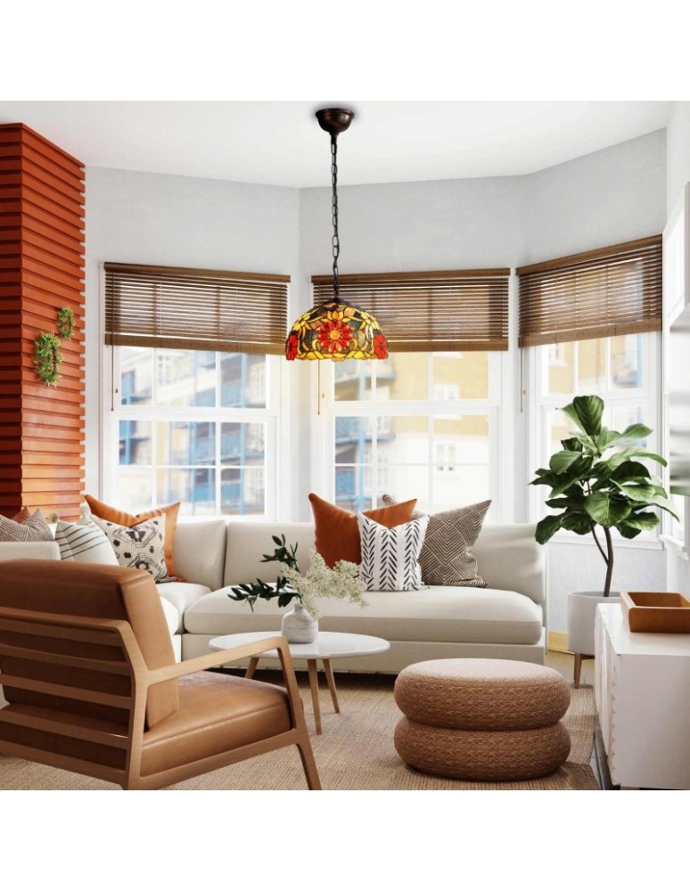 Pendant lamps - Abruzzo Glass Stained Glass Pendant Lamp E27 Capolavoro ABR-LW-CAPO1 - product kolory-swiatla.pl 8