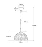 Abruzzo Lampa wisząca Szklany Witraż E27 Capolavoro ABR-LW-CAPO1