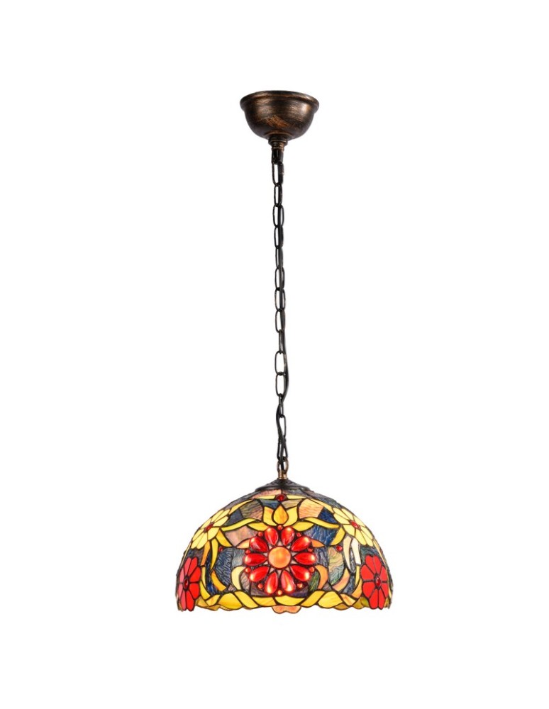 Pendant lamps - Abruzzo Glass Stained Glass Pendant Lamp E27 Capolavoro ABR-LW-CAPO1 - product kolory-swiatla.pl 11