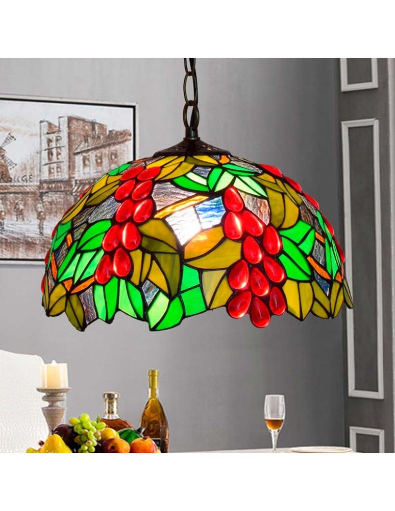 Pendant lamps - Abruzzo Glass Stained Glass Pendant Lamp E27 Capolavoro ABR-LW-CAPO2 - product kolory-swiatla.pl 5