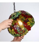 Pendant lamps - Abruzzo Glass Stained Glass Pendant Lamp E27 Capolavoro ABR-LW-CAPO2 - product 8