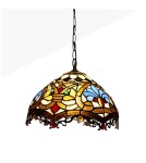 Pendant lamps - Abruzzo Glass Stained Glass Pendant Lamp E27 Capolavoro ABR-LW-CAPO3 - product 1