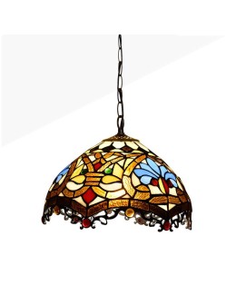 Abruzzo Glass Stained Glass Pendant Lamp E27 Capolavoro ABR-LW-CAPO3