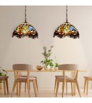 Pendant lamps - Abruzzo Glass Stained Glass Pendant Lamp E27 Capolavoro ABR-LW-CAPO3 - product 3