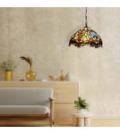 Pendant lamps - Abruzzo Glass Stained Glass Pendant Lamp E27 Capolavoro ABR-LW-CAPO3 - product 4