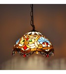 Abruzzo Lampa Wisząca Szklany Witraż E27 Capolavoro ABR-LW-CAPO3