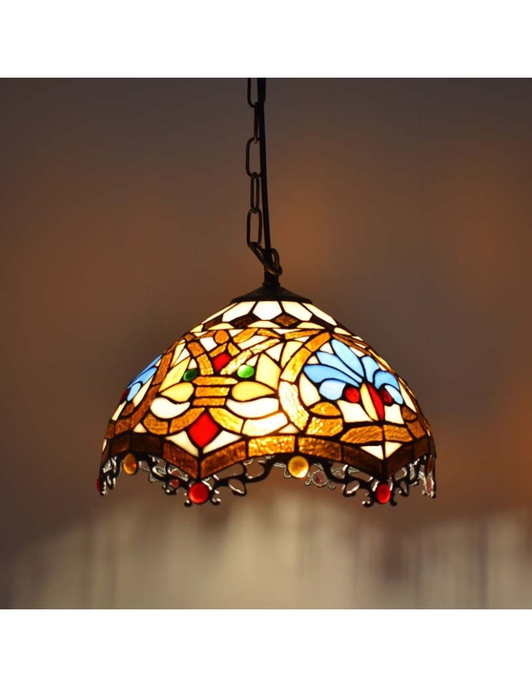 Abruzzo Lampa Wisząca Szklany Witraż E27 Capolavoro ABR-LW-CAPO3