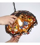 Pendant lamps - Abruzzo Glass Stained Glass Pendant Lamp E27 Capolavoro ABR-LW-CAPO3 - product 7