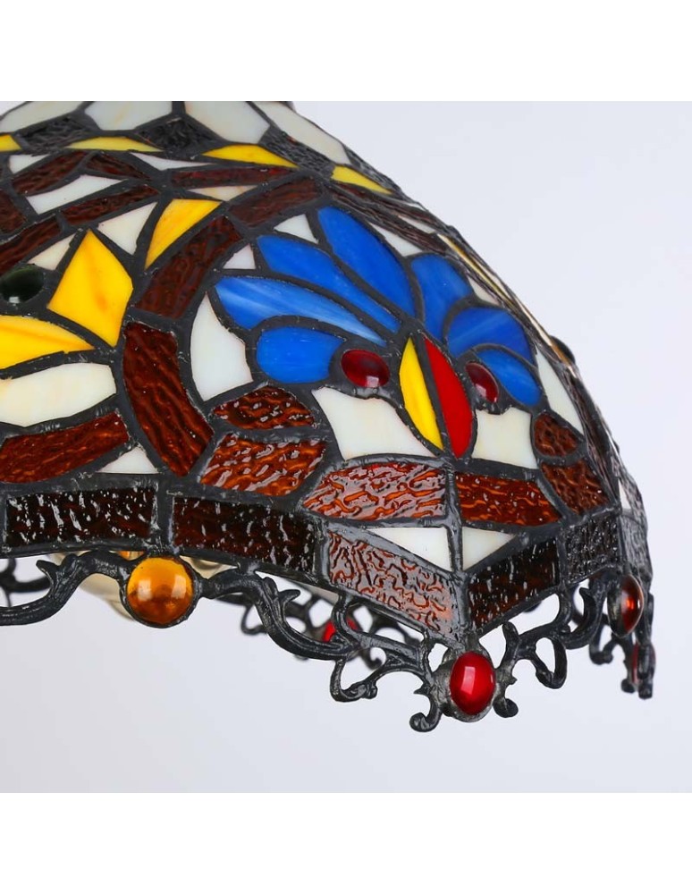 Pendant lamps - Abruzzo Glass Stained Glass Pendant Lamp E27 Capolavoro ABR-LW-CAPO3 - product kolory-swiatla.pl 8