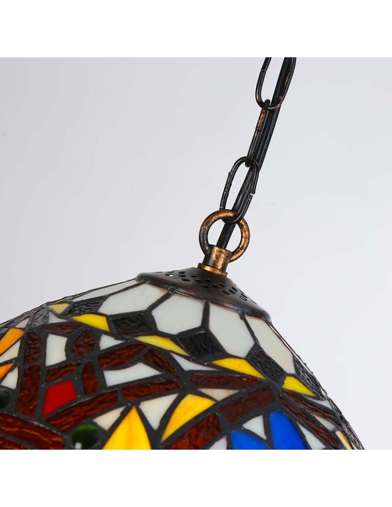 Pendant lamps - Abruzzo Glass Stained Glass Pendant Lamp E27 Capolavoro ABR-LW-CAPO3 - product kolory-swiatla.pl 9