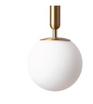 Abruzzo Lampa Wisząca szklana Kula Ø15cm Złota Sigma ABR-LWSO-15S