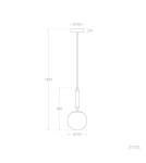 Abruzzo Lampa Wisząca szklana Kula Ø15cm Złota Sigma ABR-LWSO-15S