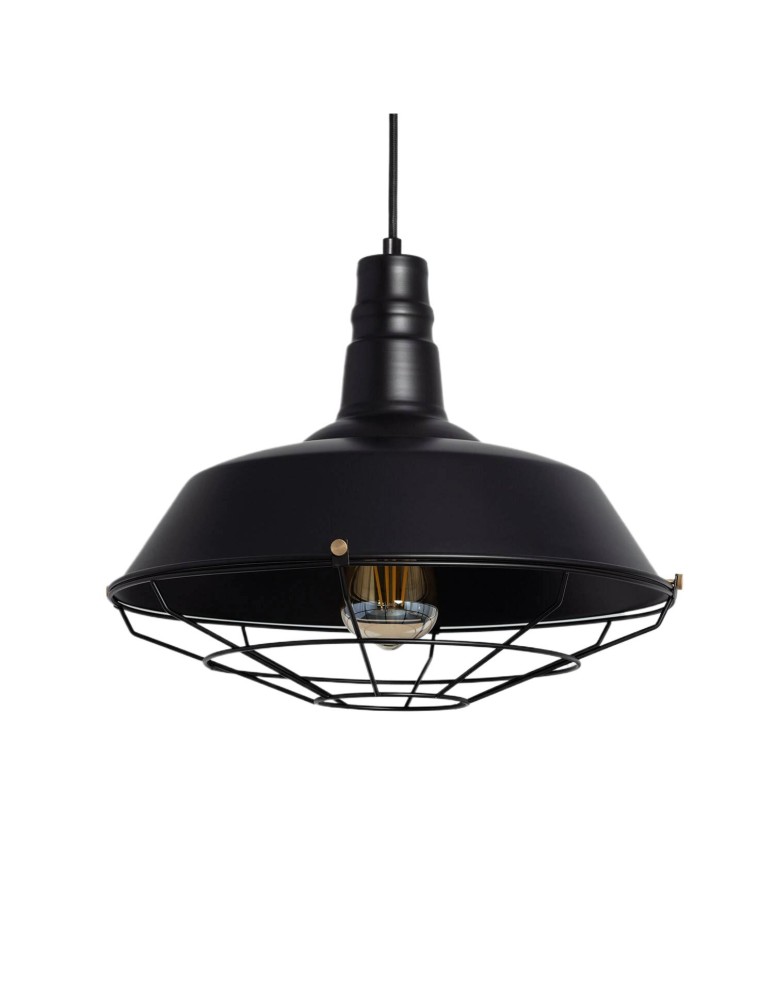 Abruzzo Lampa Wisząca Retro Loft Czarna 36cm E27 Patrone ABR-RRP-SZ-E27