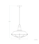 Abruzzo Lampa Wisząca Retro Loft Czarna 36cm E27 Patrone ABR-RRP-SZ-E27