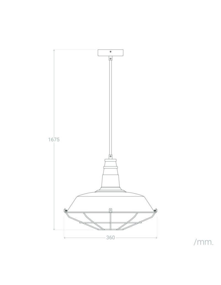 Abruzzo Lampa Wisząca Retro Loft Czarna 36cm E27 Patrone ABR-RRP-SZ-E27