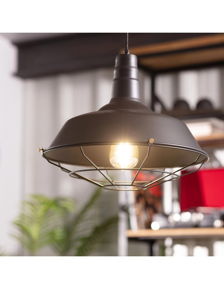 Pendant lamps - Abruzzo Retro Loft Pendant Lamp Black 36cm E27 Patrone ABR-RRP-SZ-E27 - product kolory-swiatla.pl 8