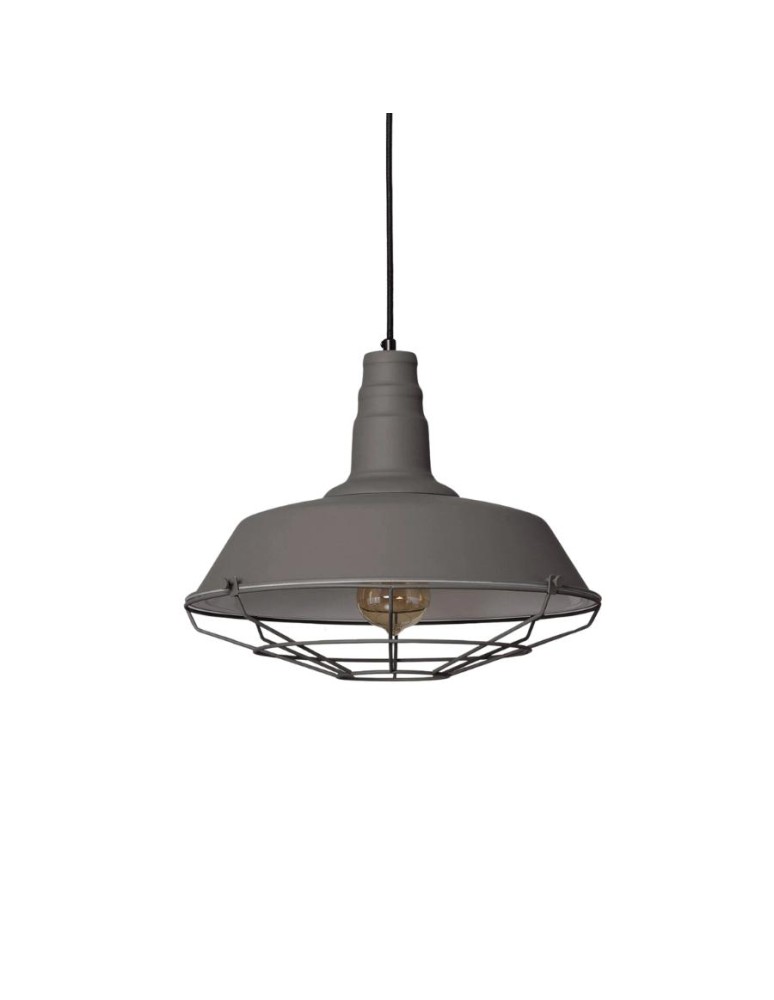 Pendant lamps - Abruzzo Retro Loft Pendant Lamp Grey 36cm E27 Patrone ABR-LSW-PAT - product kolory-swiatla.pl 1